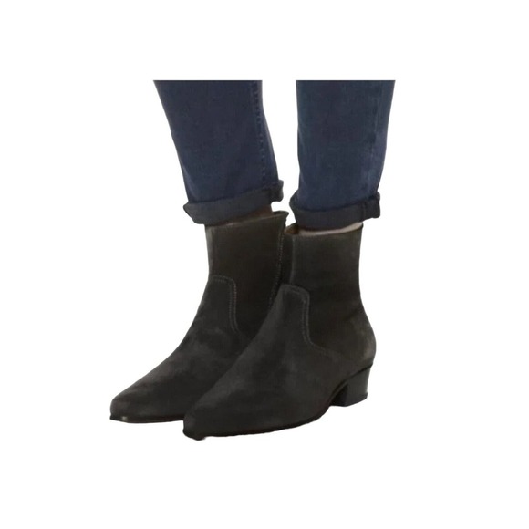 IRO NIB $480 Women’s Black Aisling Ankle Suede Pointy Toe Chelsea Boots Sz 36/6 - Picture 12 of 13